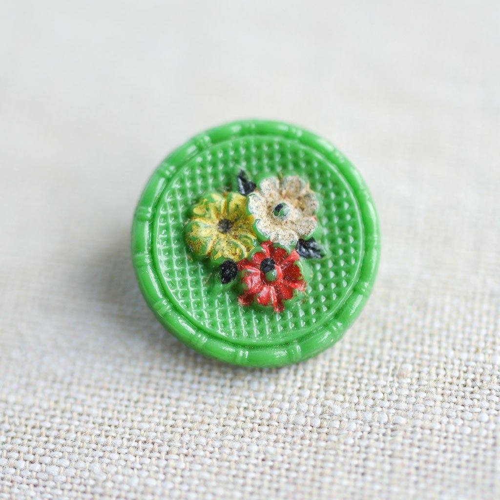 The Button Dept. : Glass : Kelly Green Eloise - the workroom