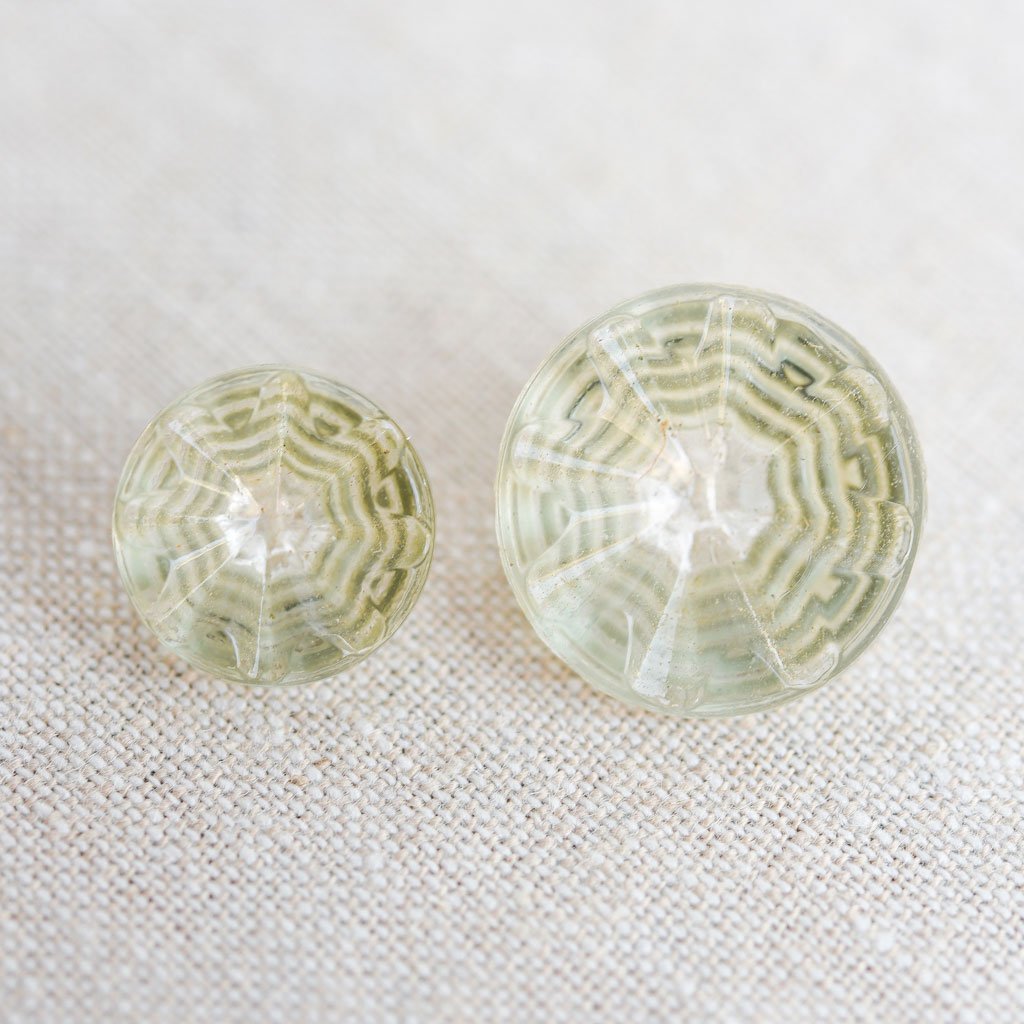 The Button Dept. : Glass : Mint Frill - the workroom