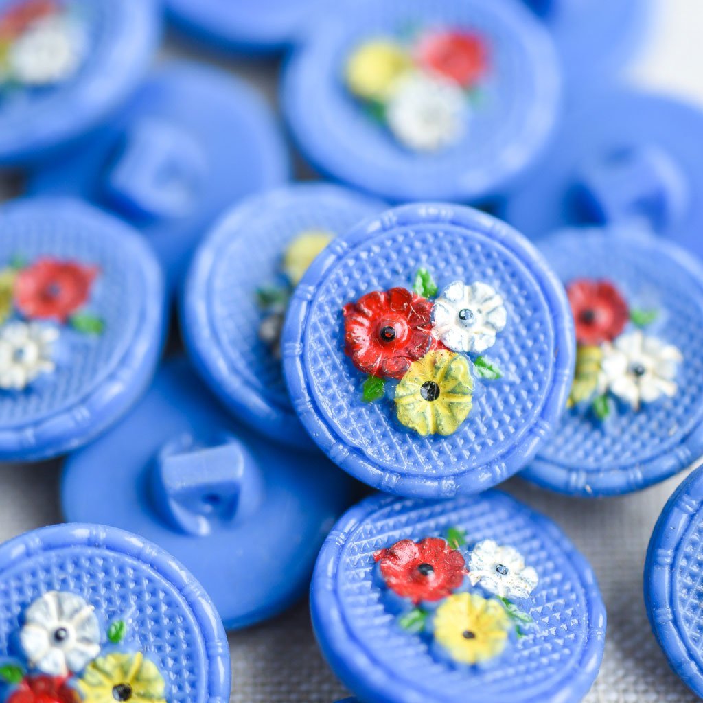 The Button Dept. : Glass : Periwinkle Eloise - the workroom
