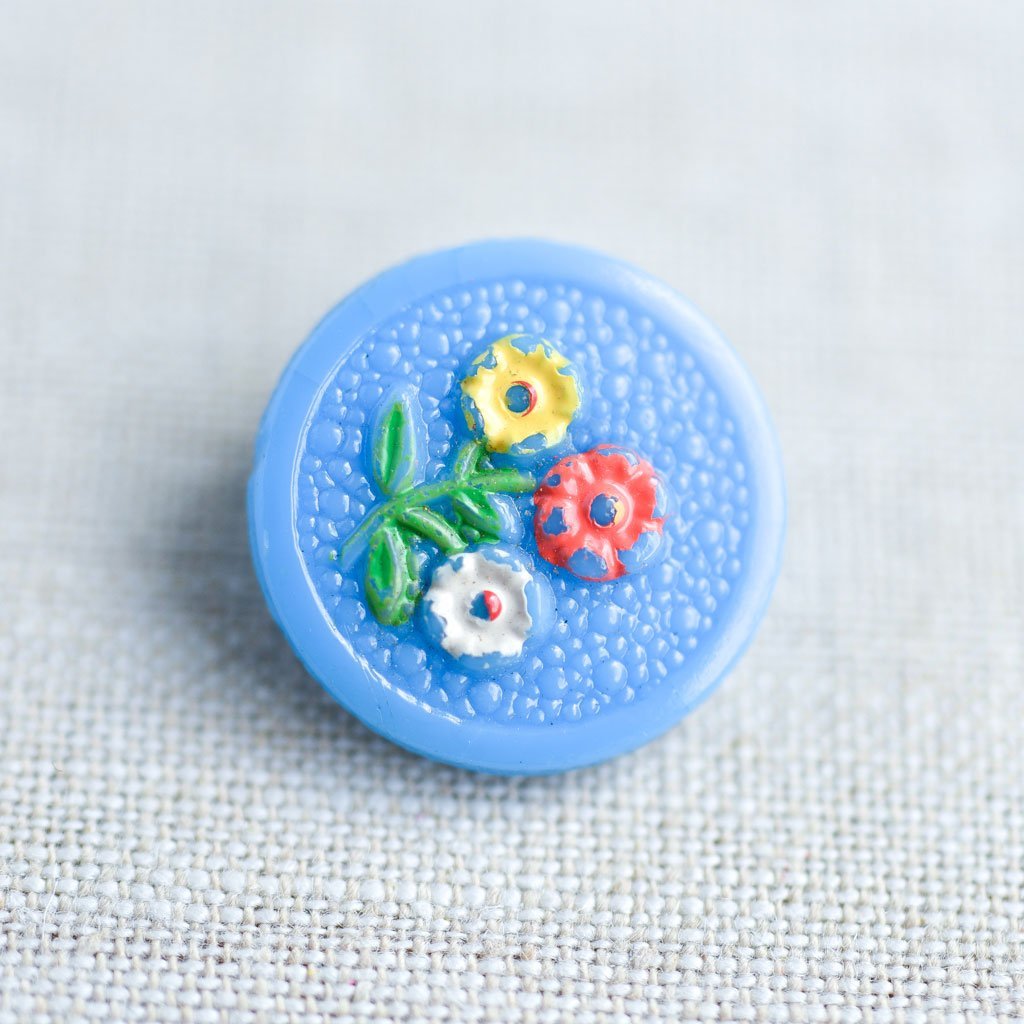 The Button Dept. : Glass : Periwinkle Trixie - the workroom