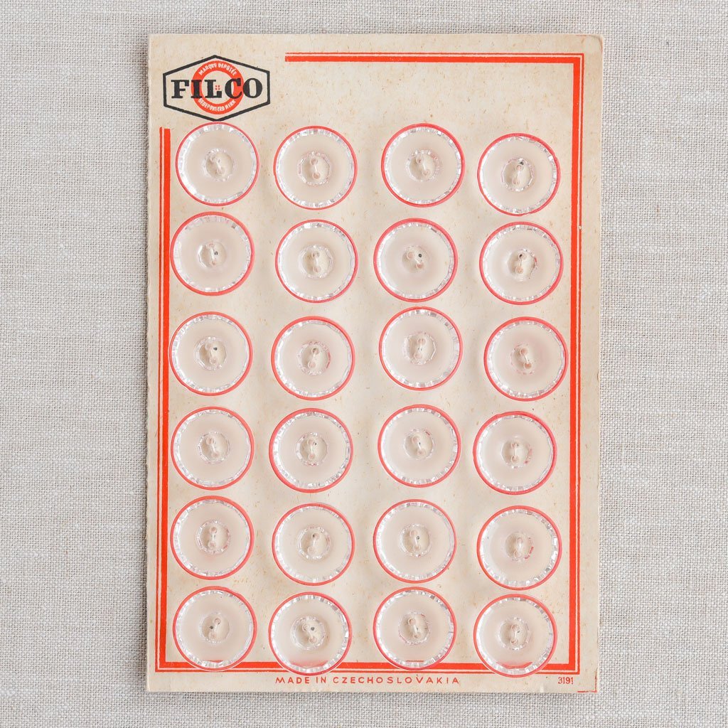 The Button Dept. : Glass : Red Clear Classic - the workroom