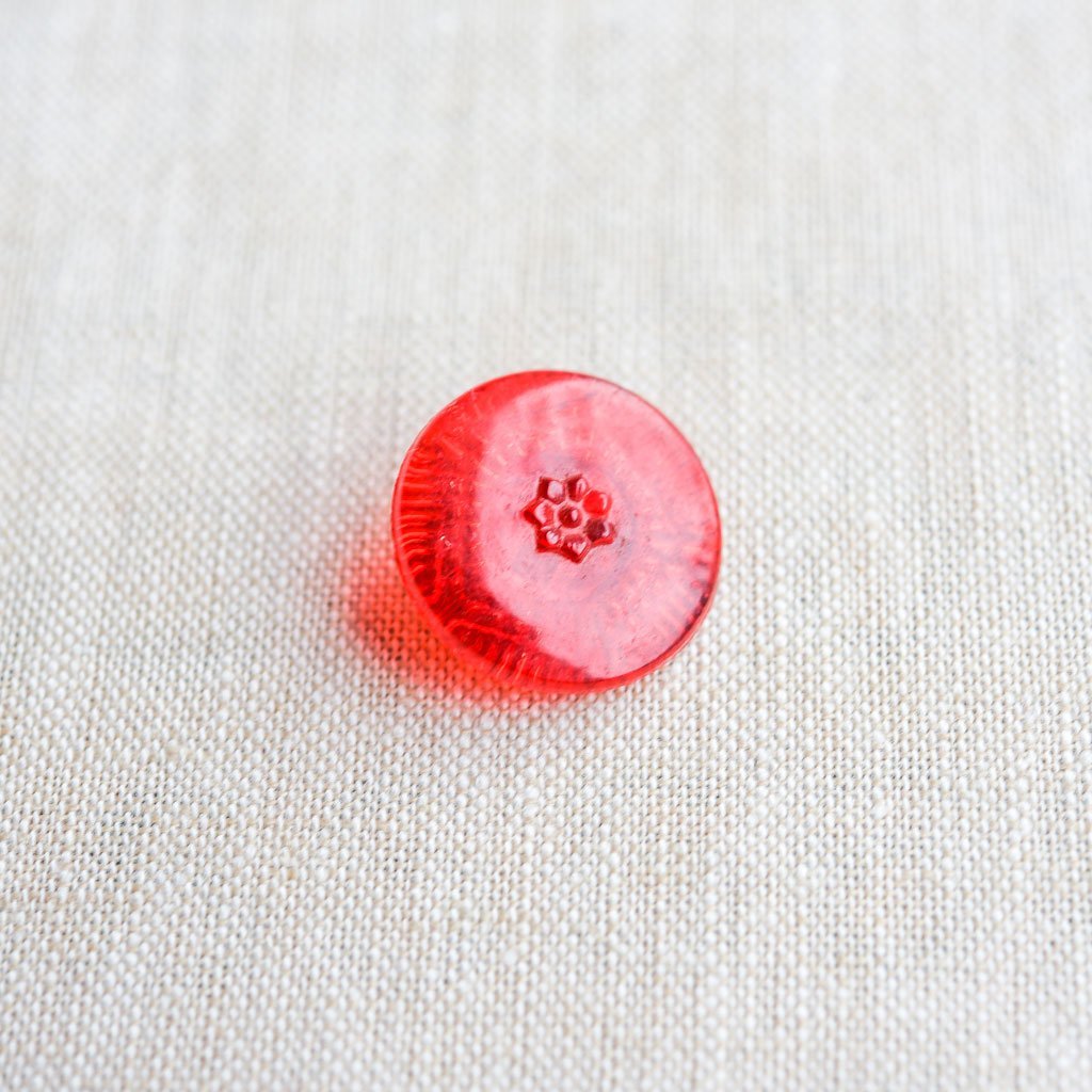 The Button Dept. : Glass : Red Flower Pento - the workroom