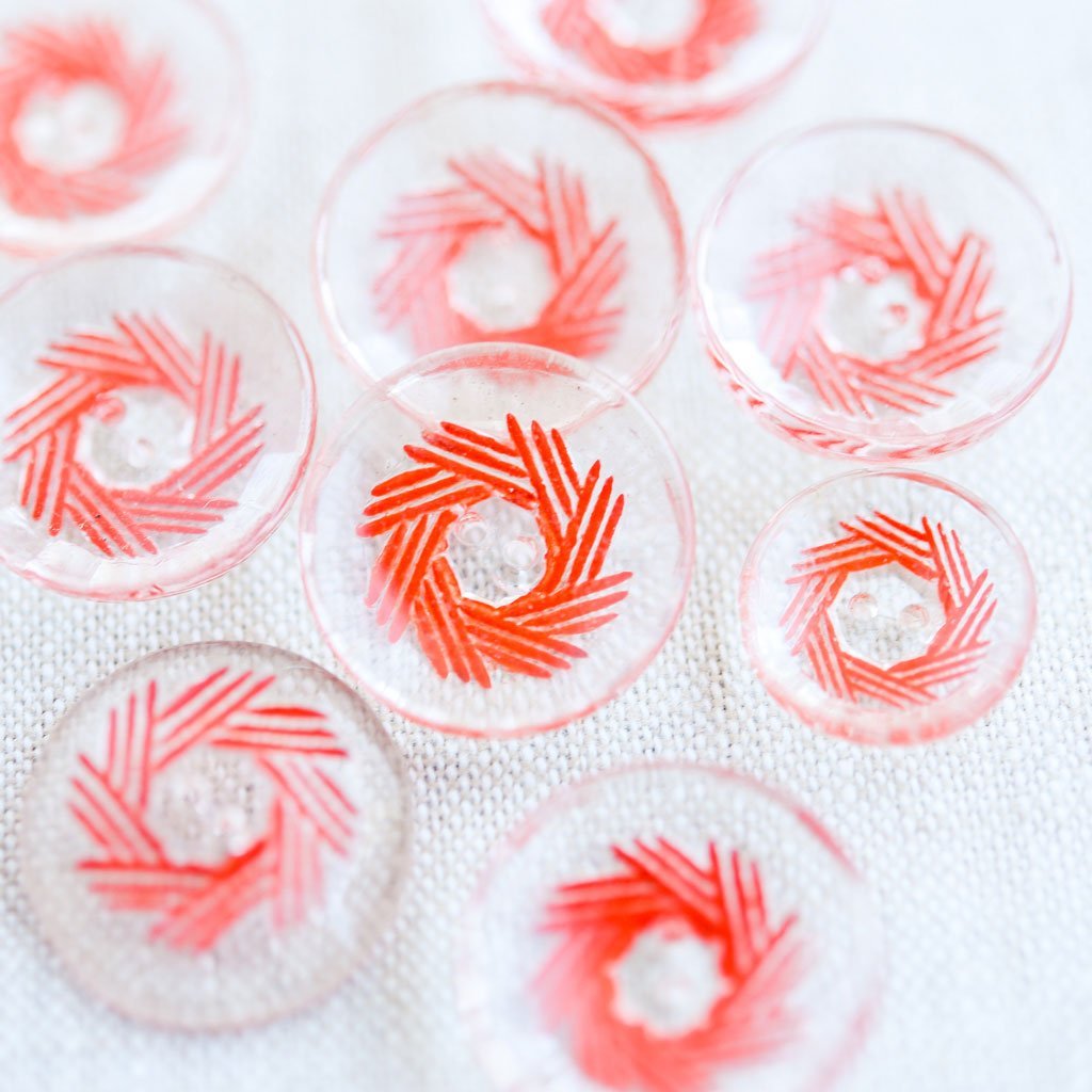 The Button Dept. : Glass : Red Spinwheel - the workroom