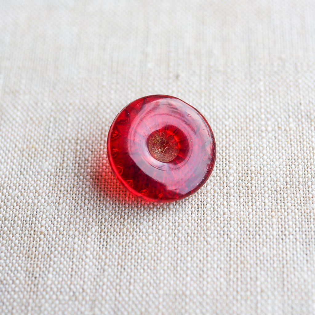 The Button Dept. : Glass : Red Sunflower - the workroom
