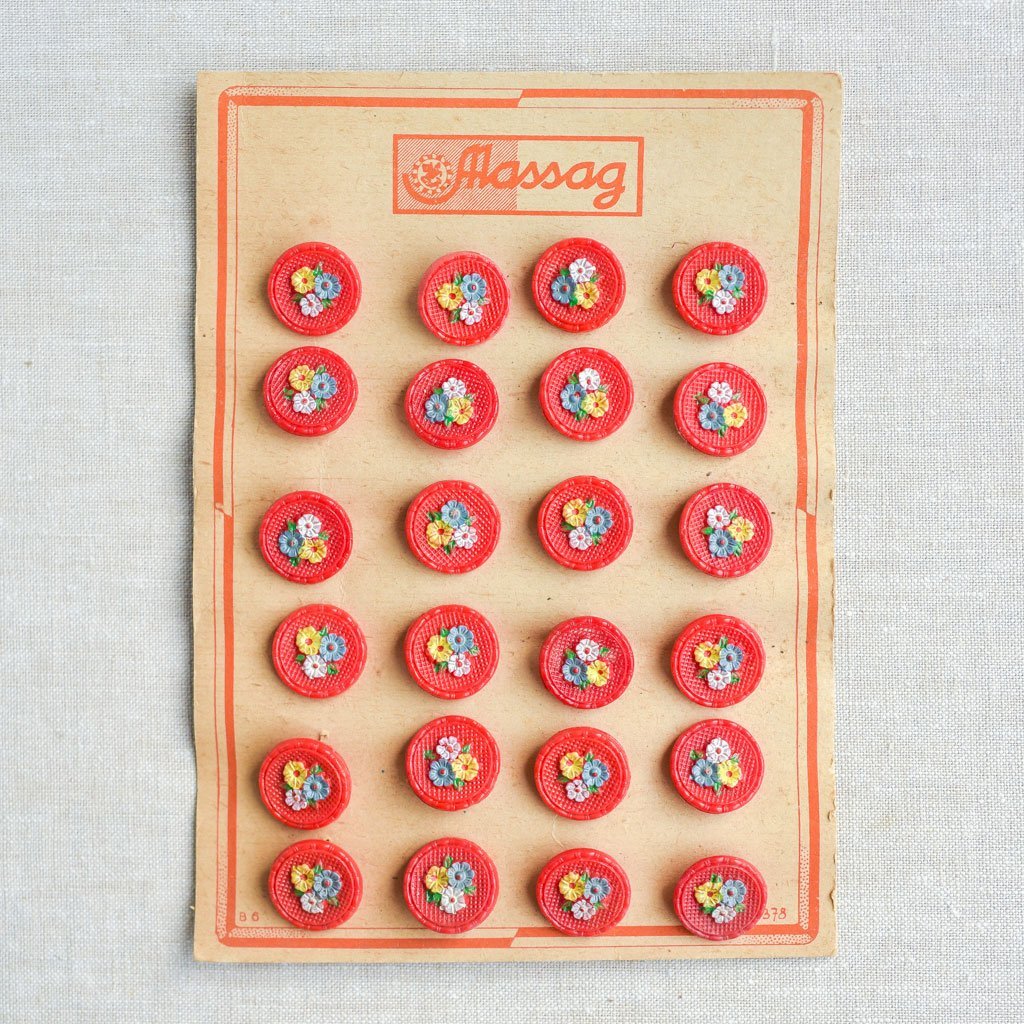 The Button Dept. : Glass : Tomato Eloise A - the workroom