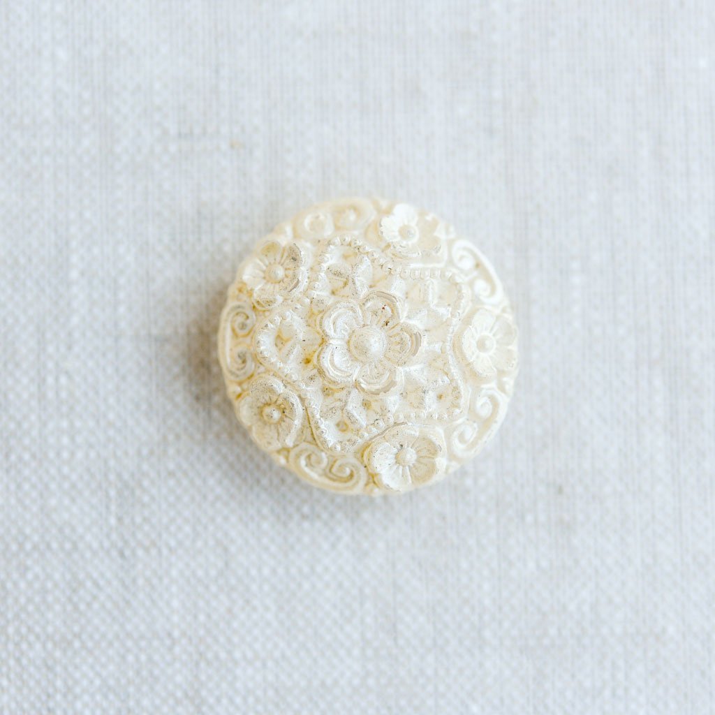 The Button Dept. : Glass : White Floral Lace - the workroom