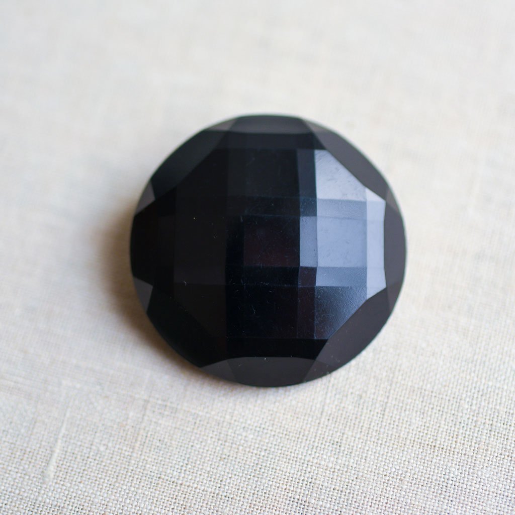 The Button Dept. : Plastic : Black Gemstone - the workroom