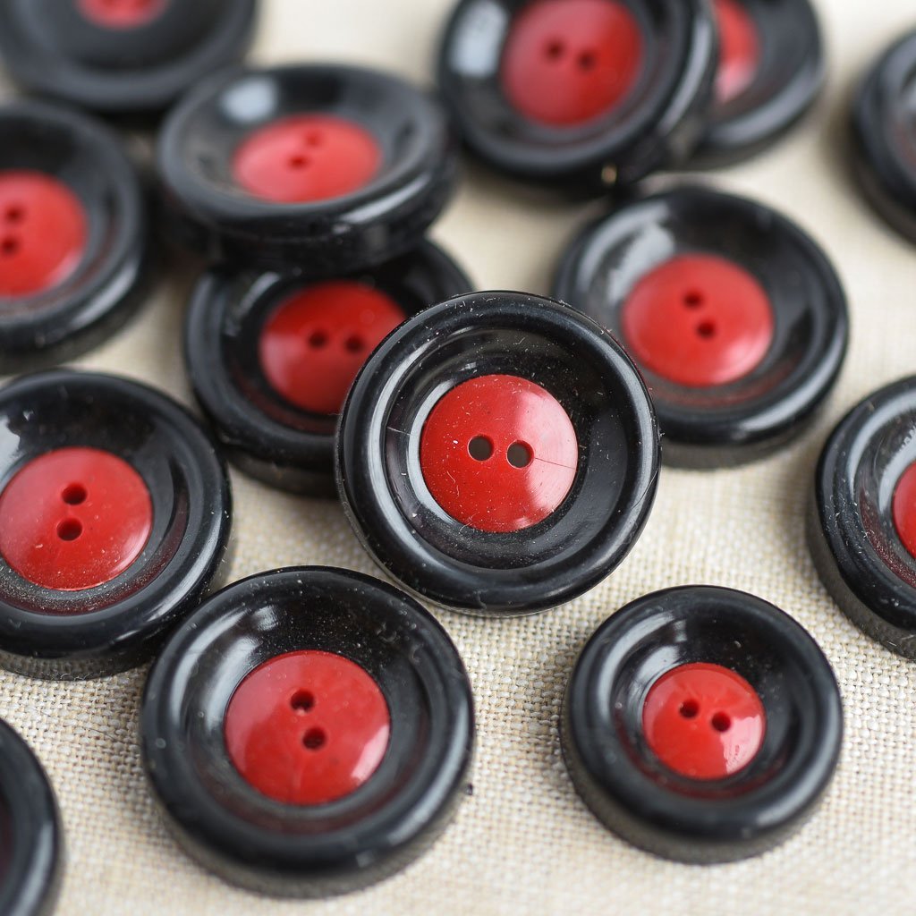 The Button Dept. : Plastic : Cherry Bomb Donut - the workroom