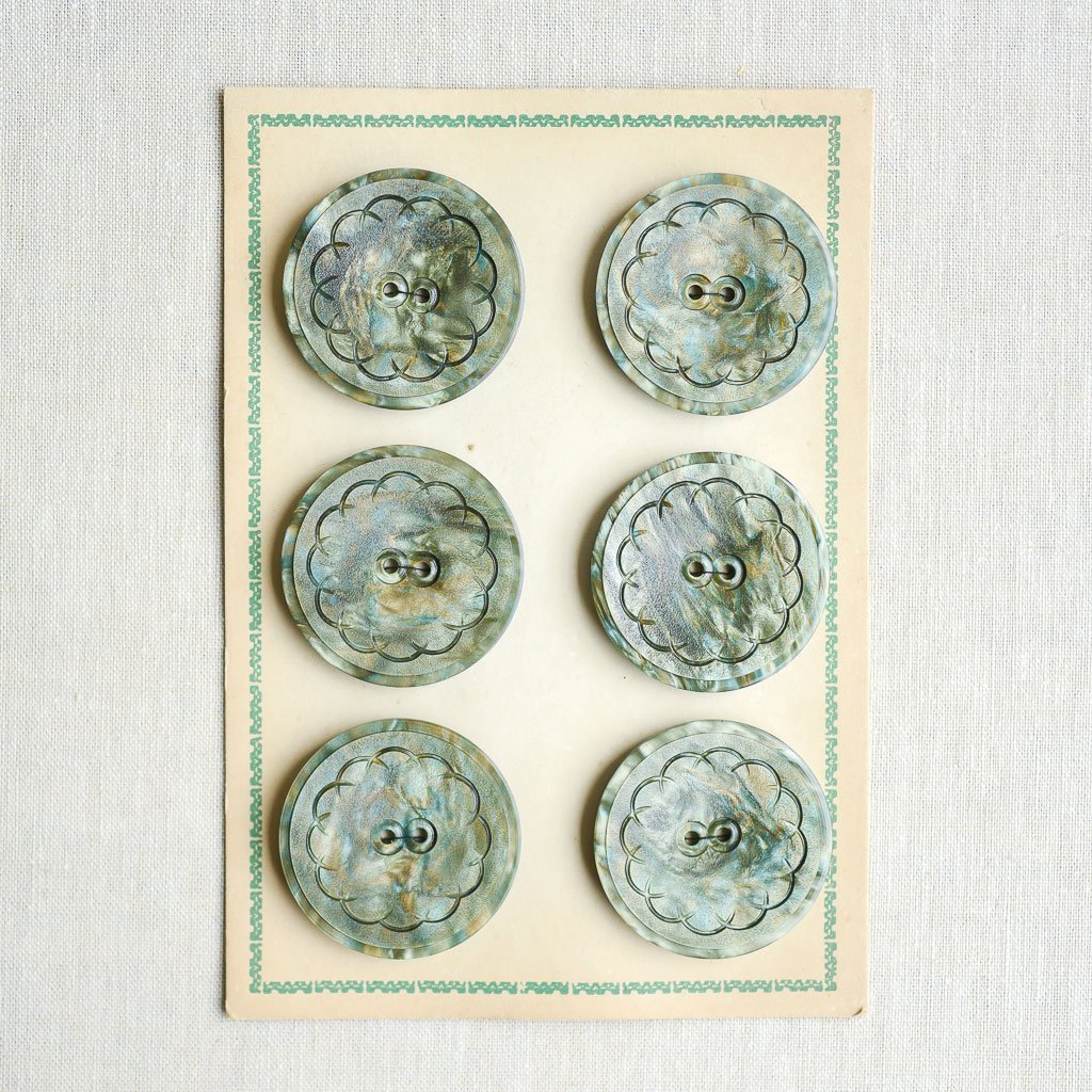The Button Dept. : Plastic : Moss Zinnia - the workroom