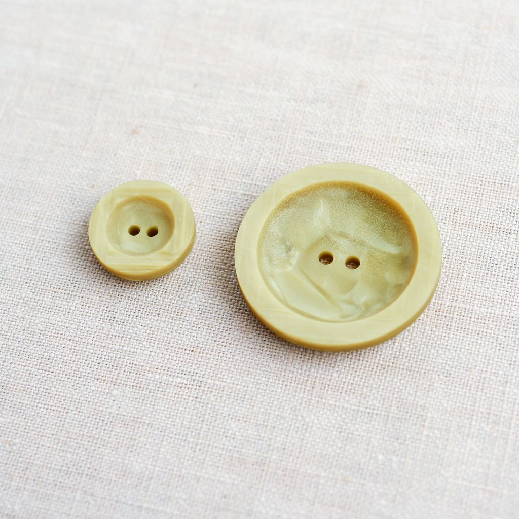 The Button Dept. : Plastic : Olive Cardigan - the workroom