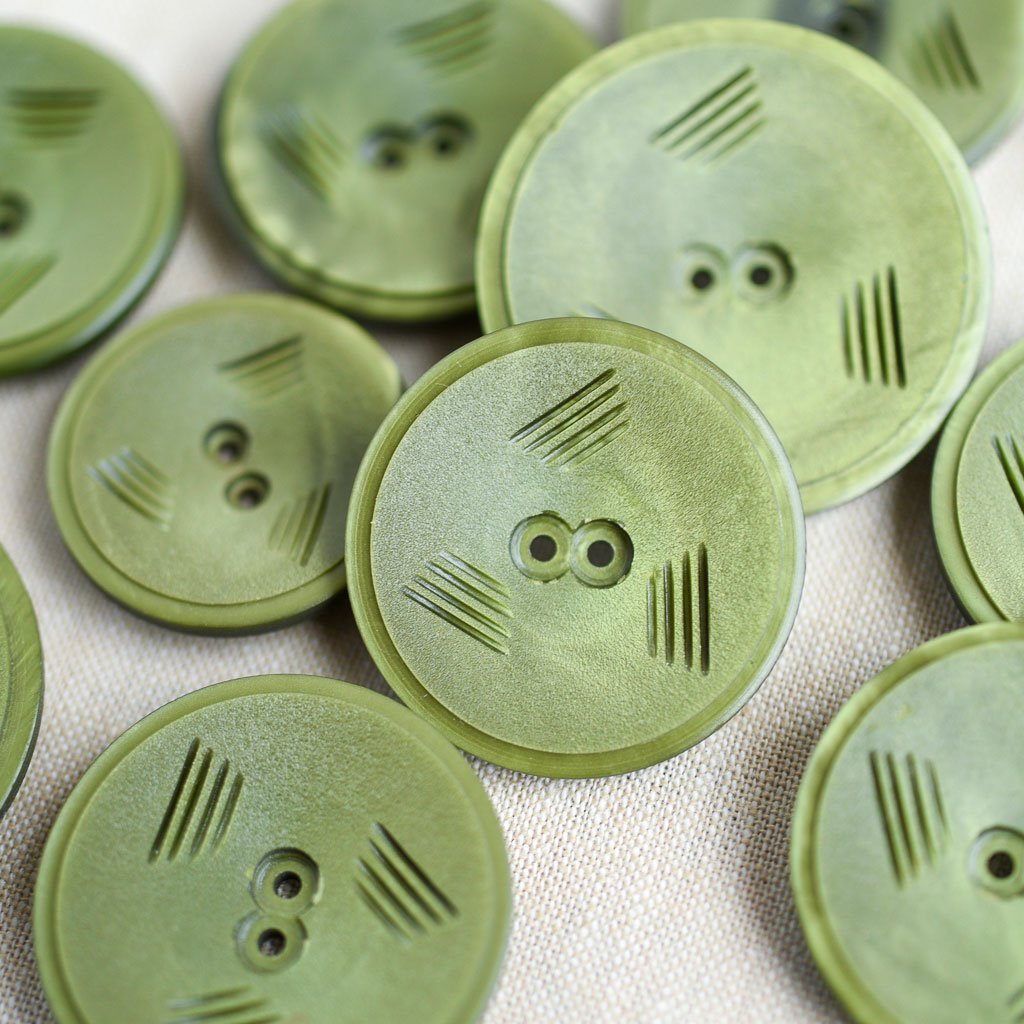 The Button Dept. : Plastic : Olive Strudel - the workroom