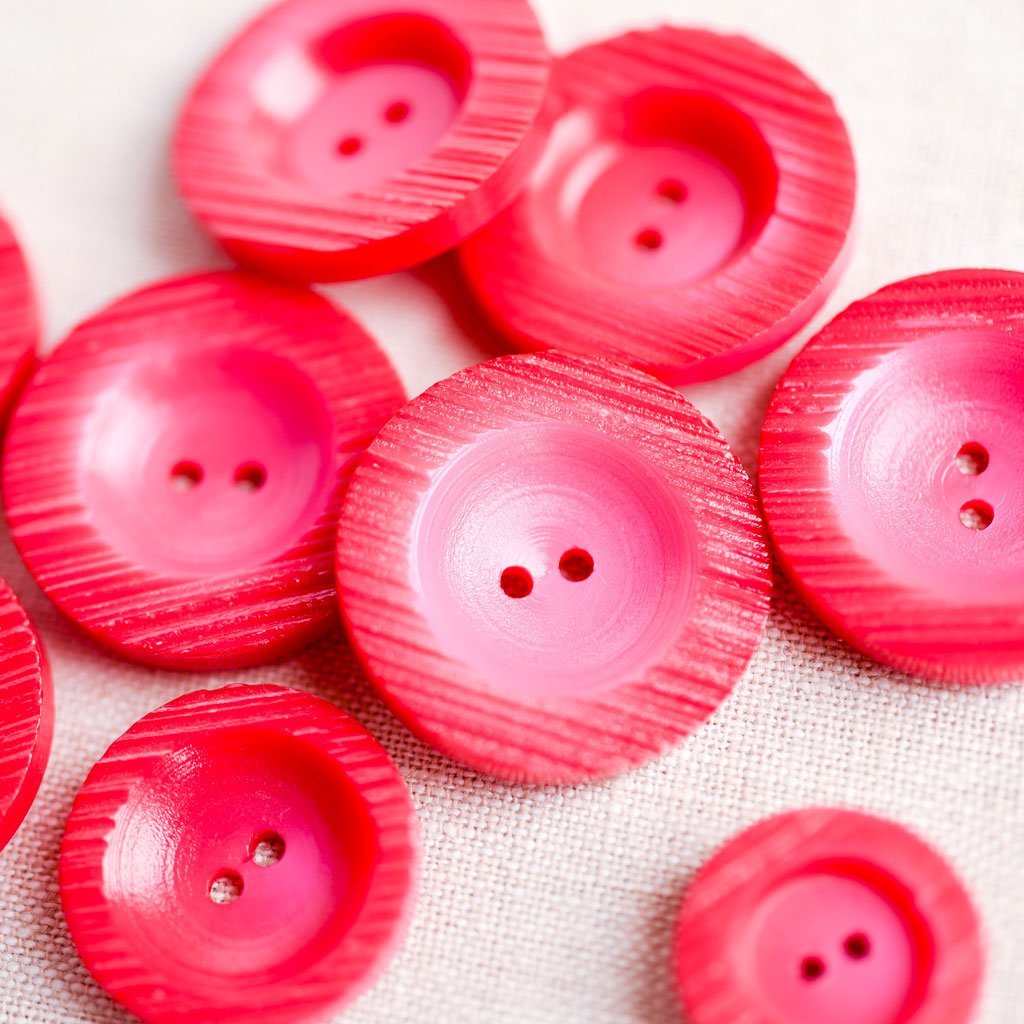 The Button Dept. : Plastic : Raspberry Hatch - the workroom