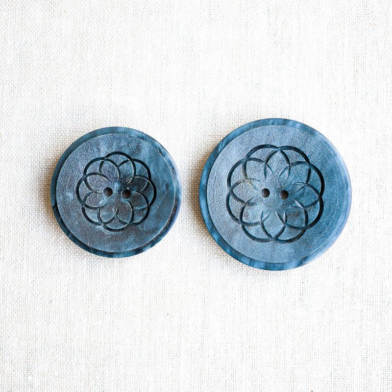 The Button Dept. : Plastic : Teal Dahlia - the workroom