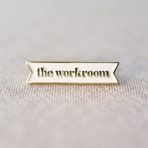 the workroom : the workroom Banner Enamel Pin - the workroom