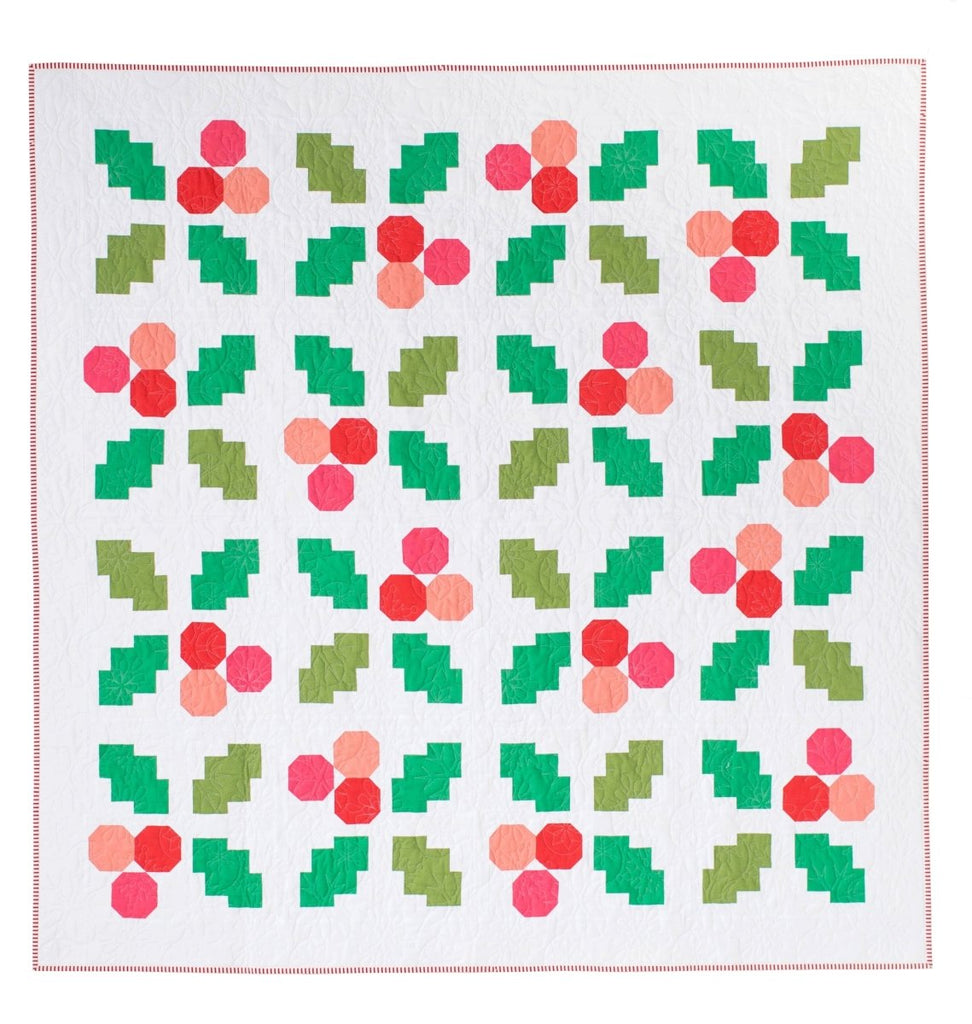 Then Came June : Holly Jolly Quilt : Throw Size Quilt Kit - the workroom