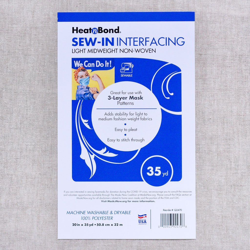 Therm O Web : Heat N Bond Light Midweight Non-Woven Interfacing Sew-In : 20" wide - the workroom