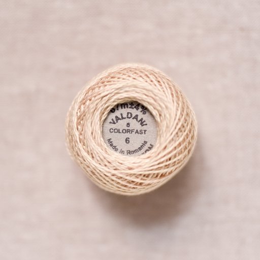 Valdani Pearl : 6 - Natural : Cotton Thread : 8wt : 67m - the workroom